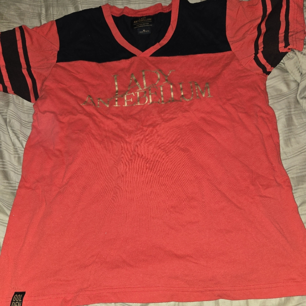 Red and Black Short Sleeve Tees Casual Cotton